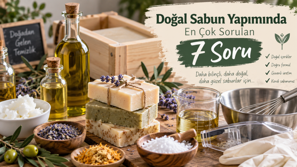 Bitkisel yağlar ve sabun üretim malzemeleriyle geleneksel sabun hazırlama