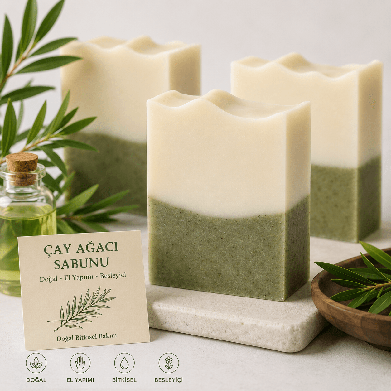 Doğal el yapımı Çay Ağacı Sabunu 100 g
