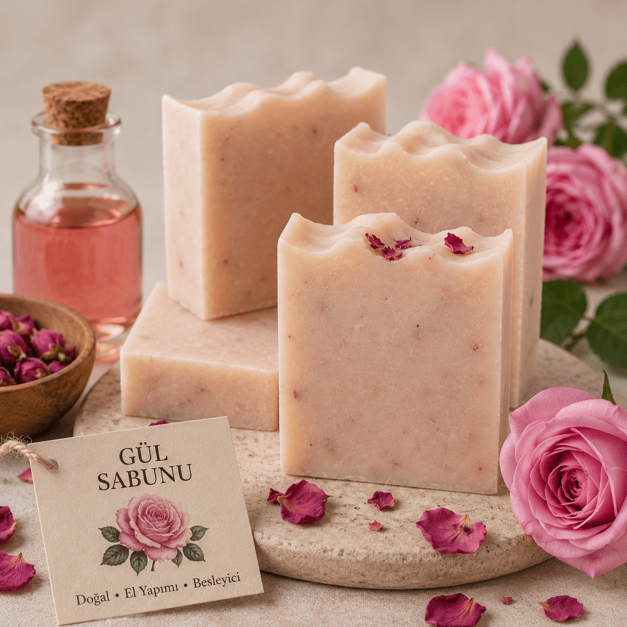 Doğal El Yapımı Gül Sabunu Doğal el yapımı Gül Sabunu 100 g