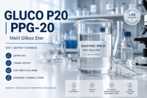 PPG-20 Metil Glikoz Eter (PPG-20 Methyl Glucose Ether) - bitkisel silikon, şeffaf sıvı formda kozmetik üretiminde kullanılan nemlendirici ve yardımcı hammaddedir.