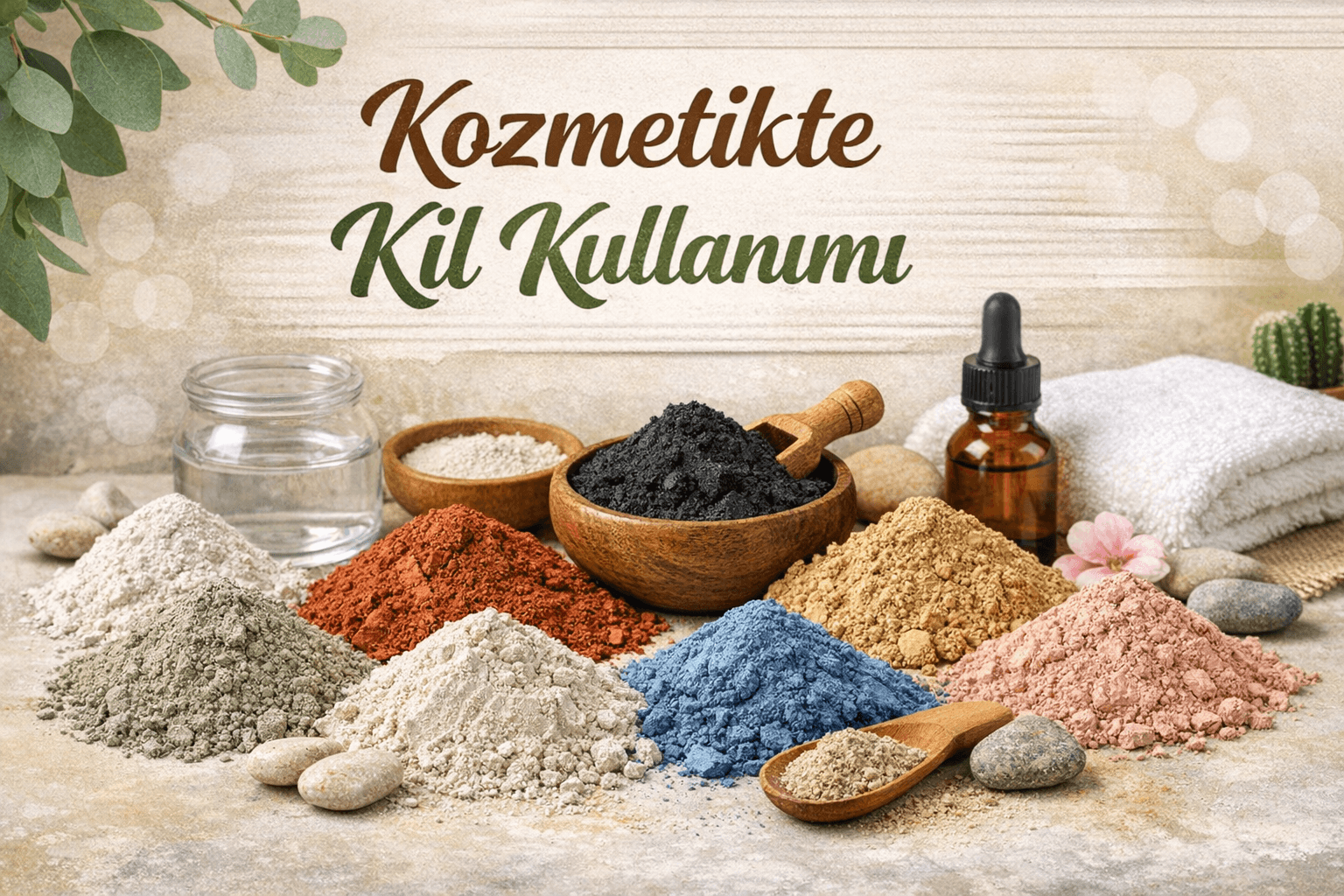 Kozmetikte kil kullanımı, bentonit kil, kaolin kili, kırmızı kil, siyah kil ve diğer doğal kil çeşitleri