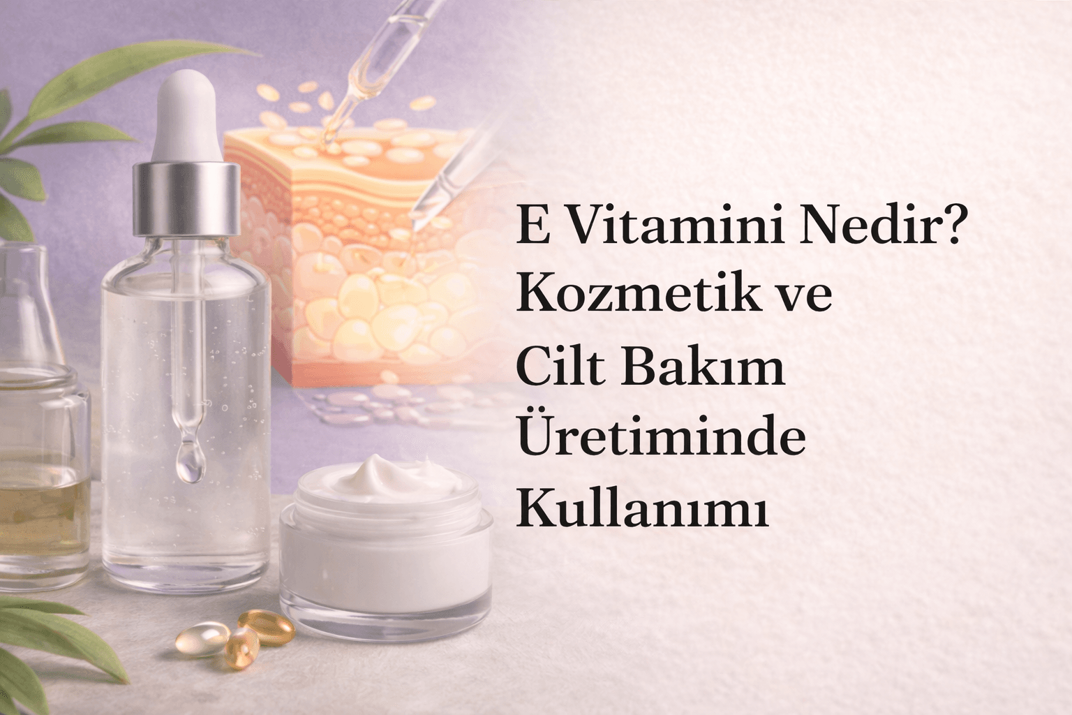 E vitamini (Tocopheryl Acetate) kozmetik ve cilt bakım üretiminde kullanılan antioksidan hammadde