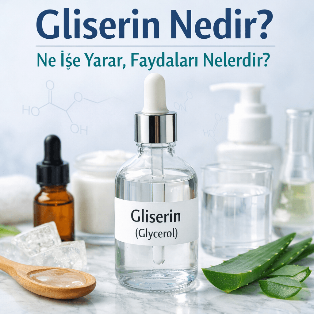 Gliserin (glycerol) içeren kozmetik hammadde, nemlendirici cilt bakım ürünü