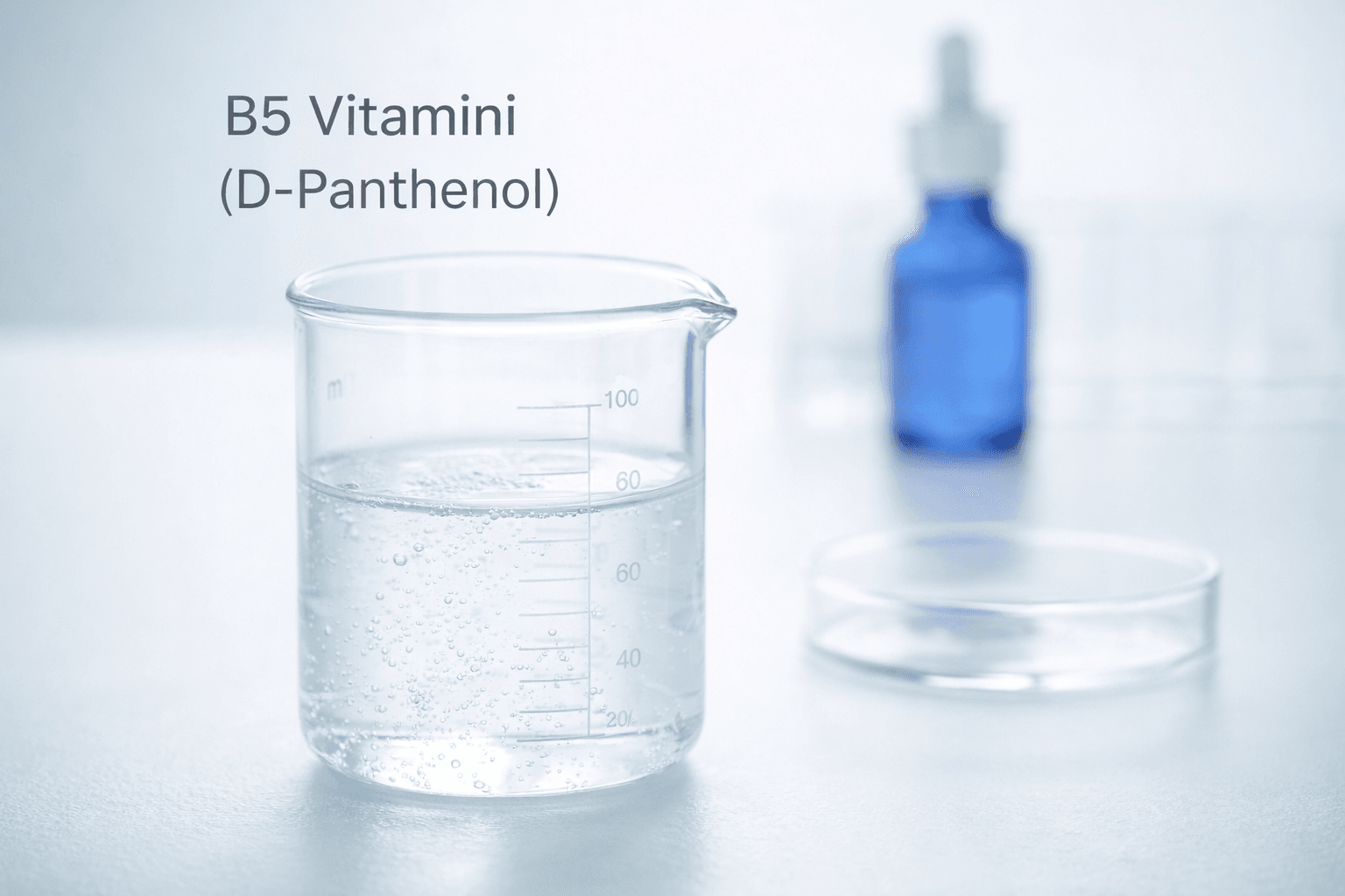 B5 vitamini (D-Panthenol) kozmetik üretiminde kullanılan nemlendirici ve onarıcı hammadde